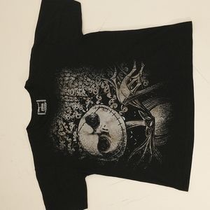 Organic Cotton Tee Disney Nightmare Before Christmas Black Macabre Graphic Bats